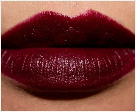 cranberry red lipstick.